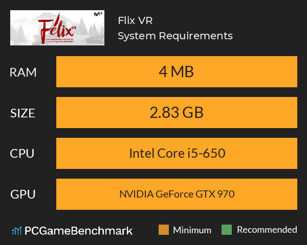Félix VR System Requirements PC Graph - Can I Run Félix VR Félix VR System Requirements PC Graph - Can I Run Félix VR