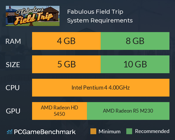 Fabulous Field Trip System Requirements PC Graph - Can I Run Fabulous Field Trip Fabulous Field Trip System Requirements PC Graph - Can I Run Fabulous Field Trip