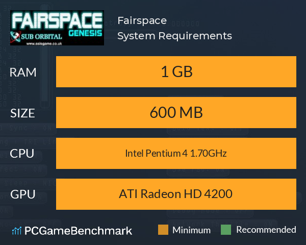 Fairspace System Requirements PC Graph - Can I Run Fairspace
