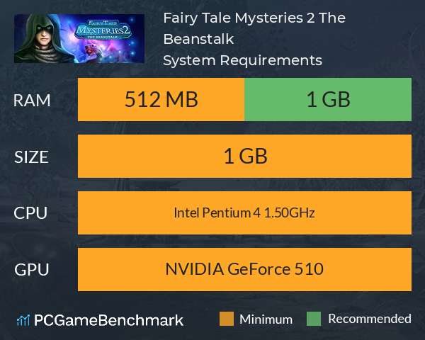 Fairy Tale Mysteries 2: The Beanstalk System Requirements PC Graph - Can I Run Fairy Tale Mysteries 2: The Beanstalk Fairy Tale Mysteries 2: The Beanstalk System Requirements PC Graph - Can I Run Fairy Tale Mysteries 2: The Beanstalk