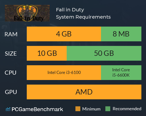 Fall in Duty System Requirements PC Graph - Can I Run Fall in Duty Fall in Duty System Requirements PC Graph - Can I Run Fall in Duty