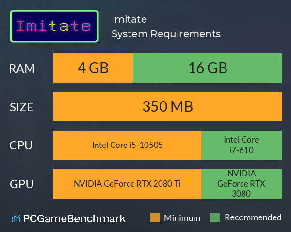 仿  Imitate System Requirements PC Graph - Can I Run 仿  Imitate