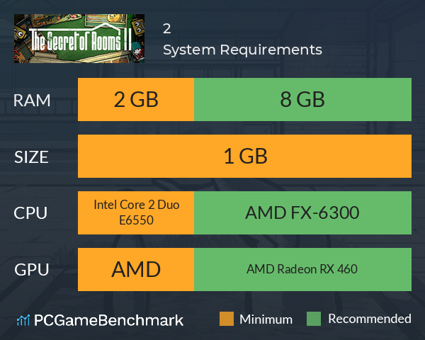 房间的秘密2:起点 System Requirements PC Graph - Can I Run 房间的秘密2:起点 房间的秘密2:起点 System Requirements PC Graph - Can I Run 房间的秘密2:起点
