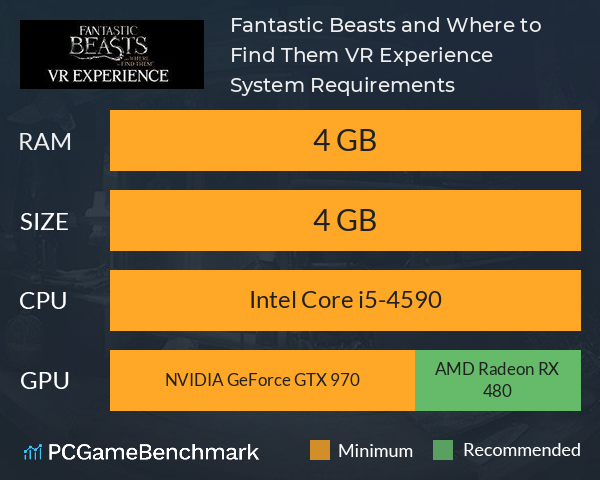Fantastic Beasts and Where to Find Them VR Experience System Requirements PC Graph - Can I Run Fantastic Beasts and Where to Find Them VR Experience Fantastic Beasts and Where to Find Them VR Experience System Requirements PC Graph - Can I Run Fantastic Beasts and Where to Find Them VR Experience