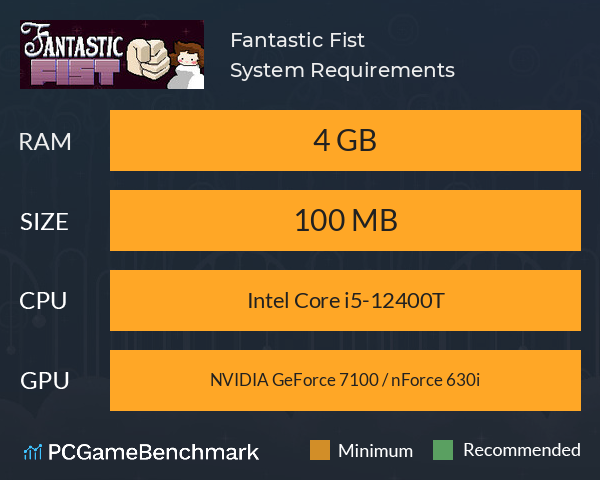 Fantastic Fist System Requirements PC Graph - Can I Run Fantastic Fist Fantastic Fist System Requirements PC Graph - Can I Run Fantastic Fist