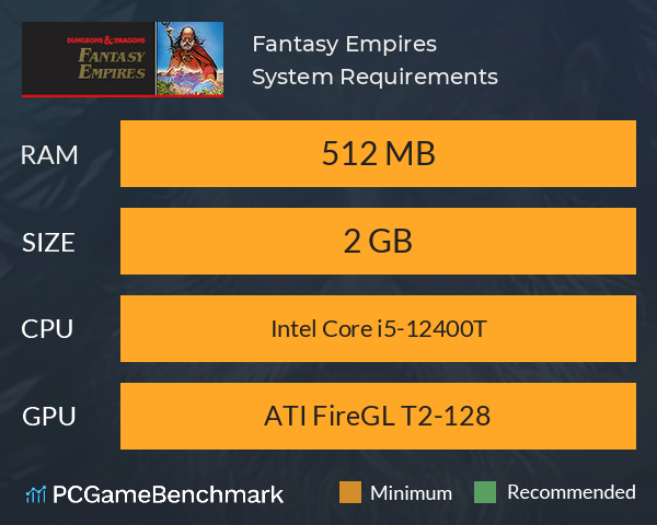 Fantasy Empires System Requirements PC Graph - Can I Run Fantasy Empires Fantasy Empires System Requirements PC Graph - Can I Run Fantasy Empires