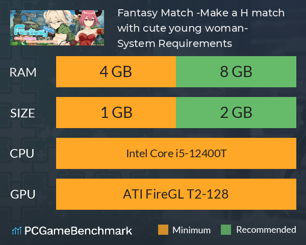 Fantasy Match -Make a H match with cute young woman- System Requirements PC Graph - Can I Run Fantasy Match -Make a H match with cute young woman- Fantasy Match -Make a H match with cute young woman- System Requirements PC Graph - Can I Run Fantasy Match -Make a H match with cute young woman-