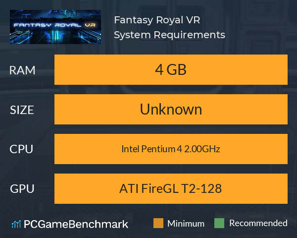 Fantasy Royal VR System Requirements PC Graph - Can I Run Fantasy Royal VR