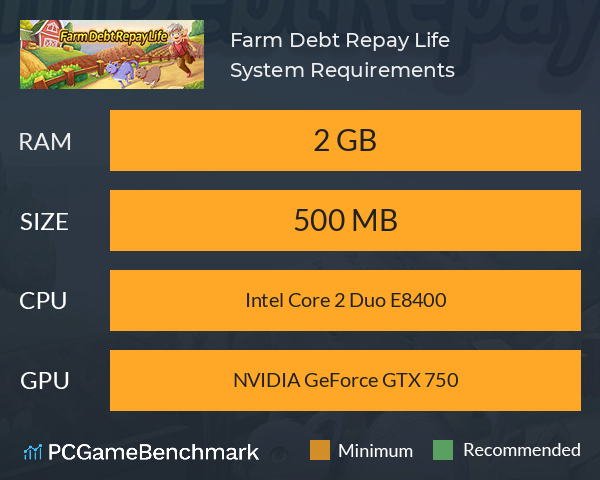 Farm Debt Repay Life System Requirements PC Graph - Can I Run Farm Debt Repay Life