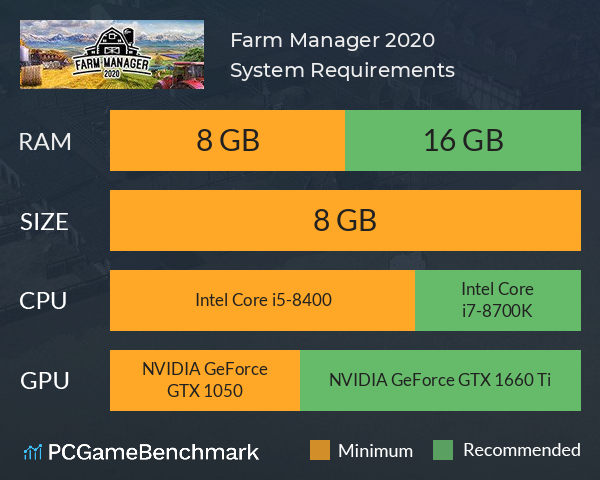 Farm Manager 2020 System Requirements PC Graph - Can I Run Farm Manager 2020 Farm Manager 2020 System Requirements PC Graph - Can I Run Farm Manager 2020