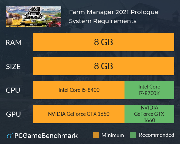 Farm Manager 2021: Prologue System Requirements PC Graph - Can I Run Farm Manager 2021: Prologue