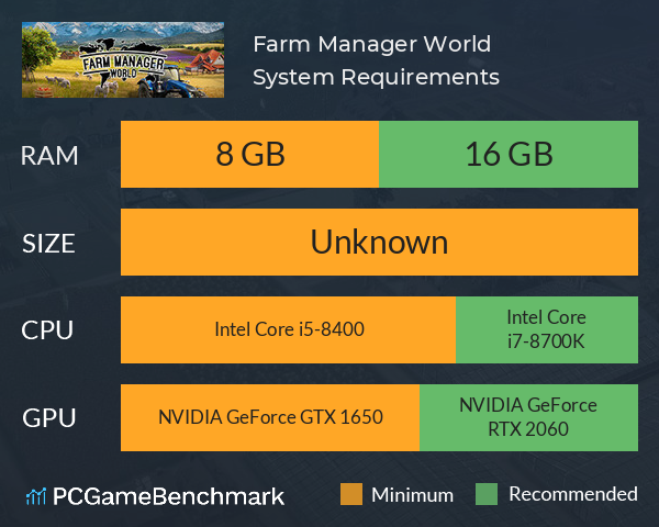 Farm Manager World System Requirements PC Graph - Can I Run Farm Manager World