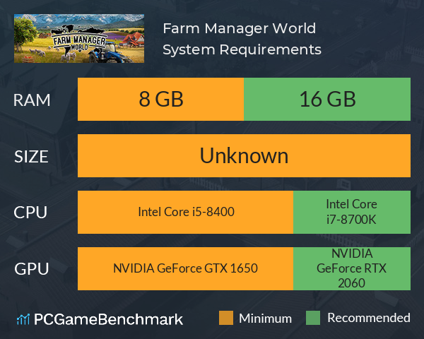 Farm Manager World System Requirements PC Graph - Can I Run Farm Manager World