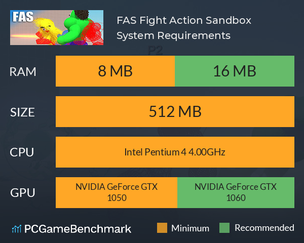 FAS: Fight Action Sandbox System Requirements PC Graph - Can I Run FAS: Fight Action Sandbox FAS: Fight Action Sandbox System Requirements PC Graph - Can I Run FAS: Fight Action Sandbox