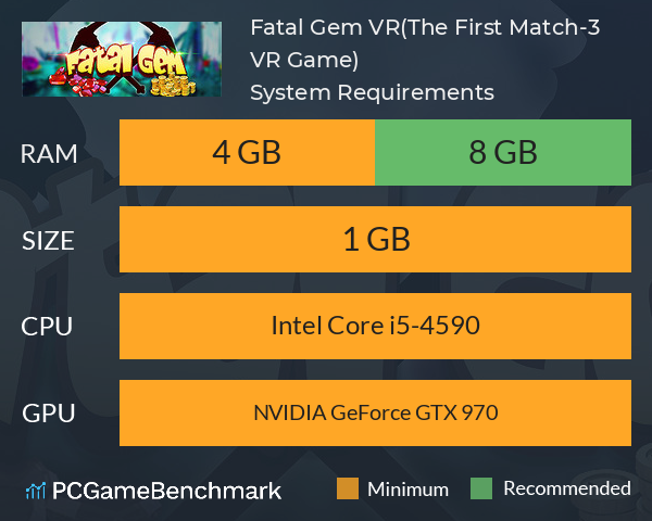 Fatal Gem VR(The First Match-3 VR Game) System Requirements PC Graph - Can I Run Fatal Gem VR(The First Match-3 VR Game) Fatal Gem VR(The First Match-3 VR Game) System Requirements PC Graph - Can I Run Fatal Gem VR(The First Match-3 VR Game)