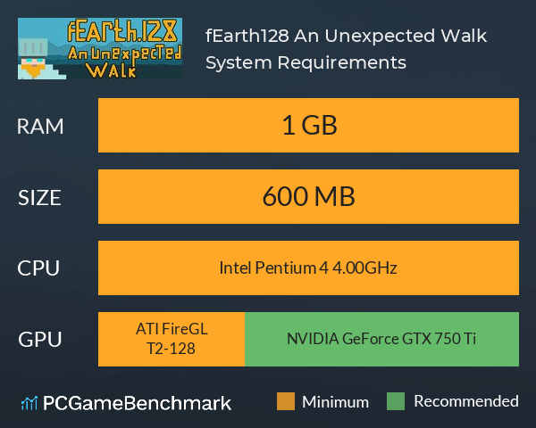 fEarth.128: An Unexpected Walk System Requirements PC Graph - Can I Run fEarth.128: An Unexpected Walk fEarth.128: An Unexpected Walk System Requirements PC Graph - Can I Run fEarth.128: An Unexpected Walk