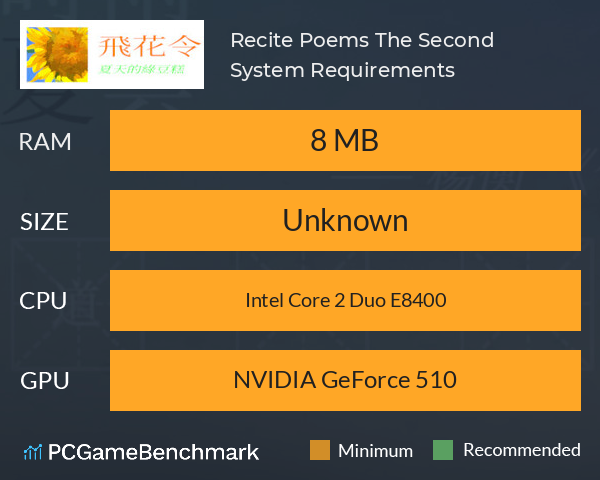 飛花令~貳~夏天的綠豆糕 Recite Poems The Second System Requirements PC Graph - Can I Run 飛花令~貳~夏天的綠豆糕 Recite Poems The Second 飛花令~貳~夏天的綠豆糕 Recite Poems The Second System Requirements PC Graph - Can I Run 飛花令~貳~夏天的綠豆糕 Recite Poems The Second