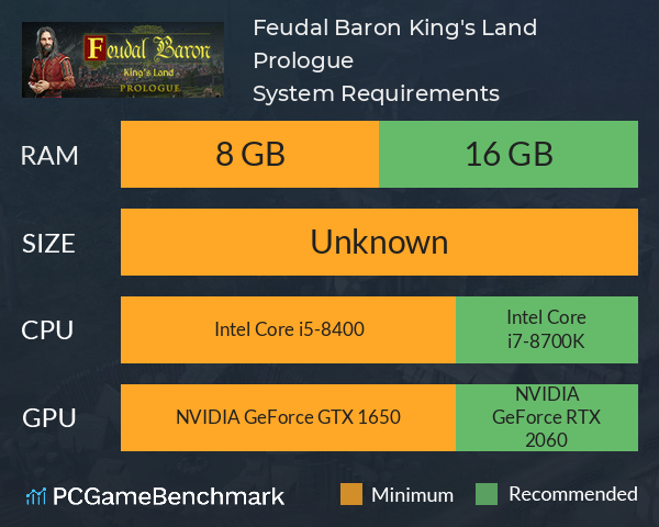 Feudal Baron: King's Land: Prologue System Requirements PC Graph - Can I Run Feudal Baron: King's Land: Prologue