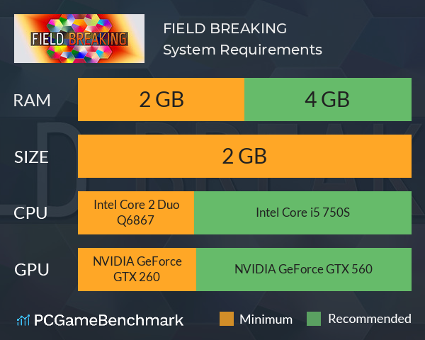 FIELD BREAKING System Requirements PC Graph - Can I Run FIELD BREAKING FIELD BREAKING System Requirements PC Graph - Can I Run FIELD BREAKING