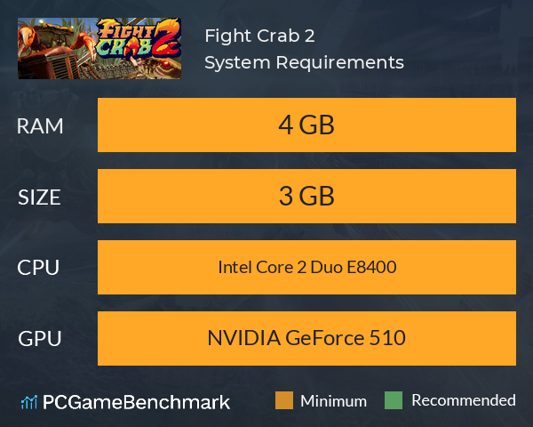 Fight Crab 2 System Requirements PC Graph - Can I Run Fight Crab 2
