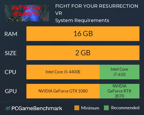 FIGHT FOR YOUR RESURRECTION VR System Requirements PC Graph - Can I Run FIGHT FOR YOUR RESURRECTION VR FIGHT FOR YOUR RESURRECTION VR System Requirements PC Graph - Can I Run FIGHT FOR YOUR RESURRECTION VR