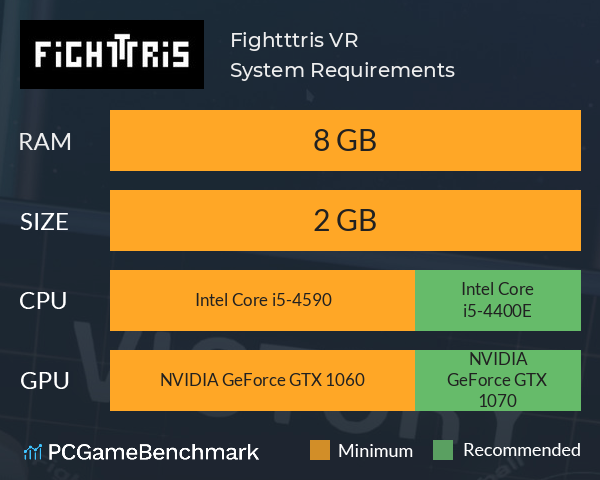 Fightttris VR System Requirements PC Graph - Can I Run Fightttris VR Fightttris VR System Requirements PC Graph - Can I Run Fightttris VR