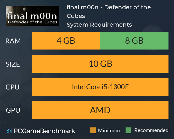final m00n - Defender of the Cubes System Requirements PC Graph - Can I Run final m00n - Defender of the Cubes final m00n - Defender of the Cubes System Requirements PC Graph - Can I Run final m00n - Defender of the Cubes