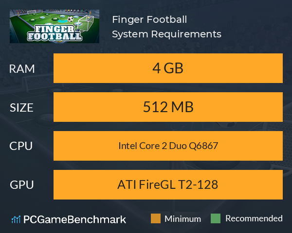 Finger Football System Requirements PC Graph - Can I Run Finger Football Finger Football System Requirements PC Graph - Can I Run Finger Football