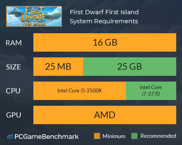 First Dwarf: First Island System Requirements PC Graph - Can I Run First Dwarf: First Island