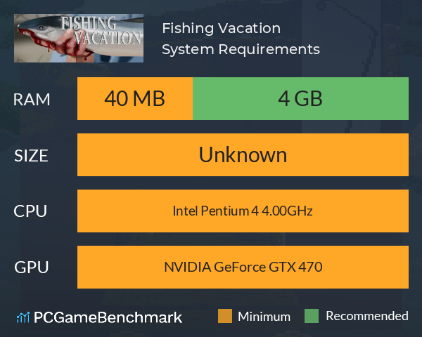 Fishing Vacation System Requirements PC Graph - Can I Run Fishing Vacation