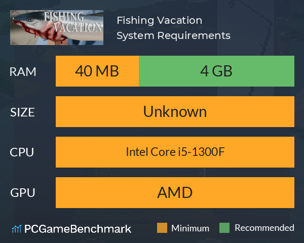 Fishing Vacation System Requirements PC Graph - Can I Run Fishing Vacation Fishing Vacation System Requirements PC Graph - Can I Run Fishing Vacation