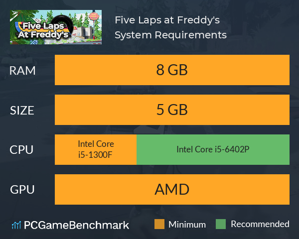 Five Laps at Freddy's System Requirements PC Graph - Can I Run Five Laps at Freddy's Five Laps at Freddy's System Requirements PC Graph - Can I Run Five Laps at Freddy's