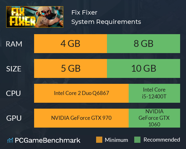 Fix Fixer System Requirements PC Graph - Can I Run Fix Fixer Fix Fixer System Requirements PC Graph - Can I Run Fix Fixer