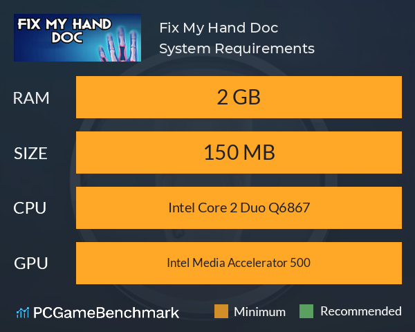 Fix My Hand Doc System Requirements PC Graph - Can I Run Fix My Hand Doc