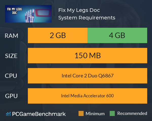 Fix My Legs Doc System Requirements PC Graph - Can I Run Fix My Legs Doc Fix My Legs Doc System Requirements PC Graph - Can I Run Fix My Legs Doc
