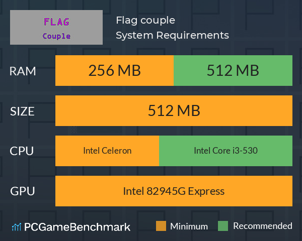 Flag couple? System Requirements PC Graph - Can I Run Flag couple?