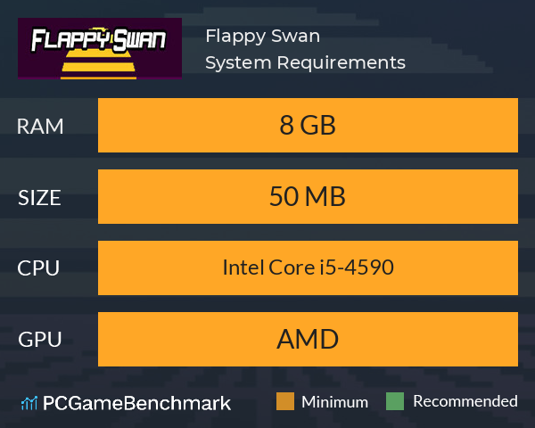 Flappy Swan System Requirements PC Graph - Can I Run Flappy Swan
