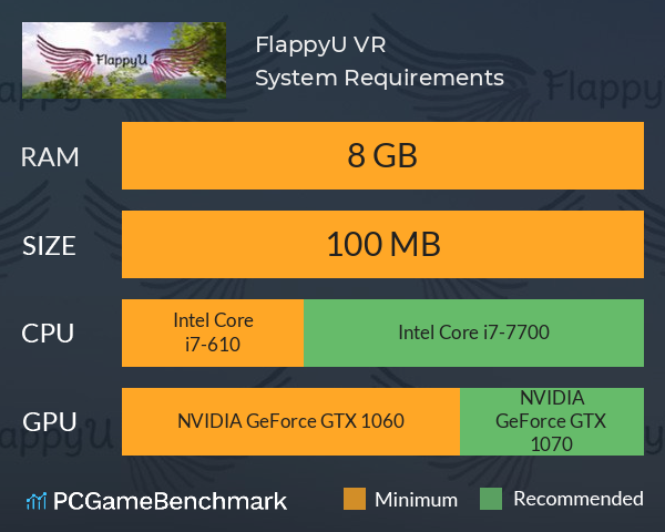 FlappyU VR System Requirements PC Graph - Can I Run FlappyU VR FlappyU VR System Requirements PC Graph - Can I Run FlappyU VR