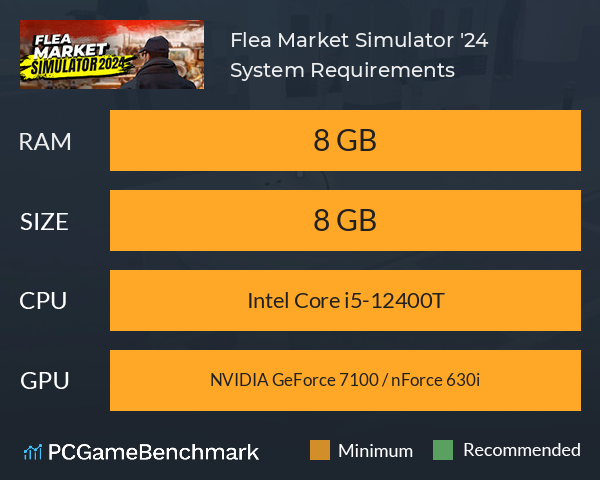 Flea Market Simulator '24 System Requirements PC Graph - Can I Run Flea Market Simulator '24 Flea Market Simulator '24 System Requirements PC Graph - Can I Run Flea Market Simulator '24