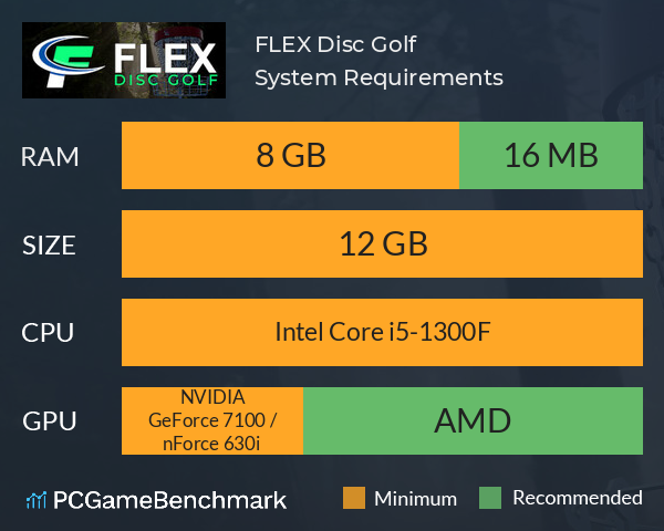 FLEX Disc Golf System Requirements PC Graph - Can I Run FLEX Disc Golf FLEX Disc Golf System Requirements PC Graph - Can I Run FLEX Disc Golf