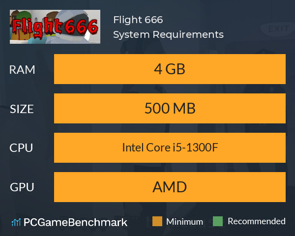 Flight 666 System Requirements PC Graph - Can I Run Flight 666 Flight 666 System Requirements PC Graph - Can I Run Flight 666
