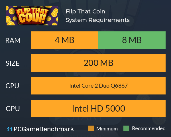 Flip That Coin! System Requirements PC Graph - Can I Run Flip That Coin! Flip That Coin! System Requirements PC Graph - Can I Run Flip That Coin!