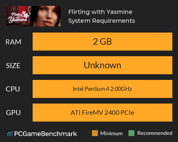 Flirting with Yasmine System Requirements PC Graph - Can I Run Flirting with Yasmine Flirting with Yasmine System Requirements PC Graph - Can I Run Flirting with Yasmine