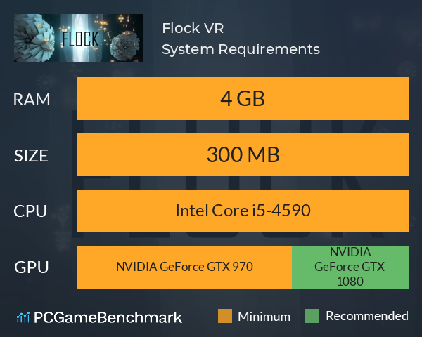 Flock VR System Requirements PC Graph - Can I Run Flock VR