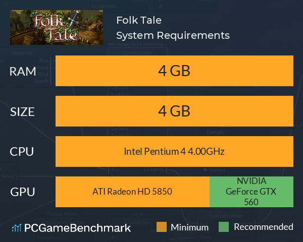 Folk Tale System Requirements PC Graph - Can I Run Folk Tale