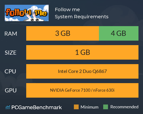 Follow me System Requirements PC Graph - Can I Run Follow me Follow me System Requirements PC Graph - Can I Run Follow me