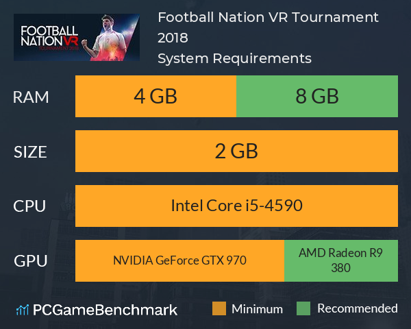 Football Nation VR Tournament 2018 System Requirements PC Graph - Can I Run Football Nation VR Tournament 2018