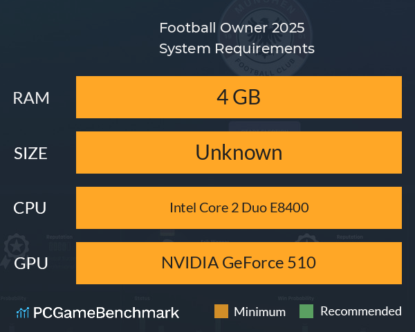 Football Owner 2025 System Requirements PC Graph - Can I Run Football Owner 2025 Football Owner 2025 System Requirements PC Graph - Can I Run Football Owner 2025