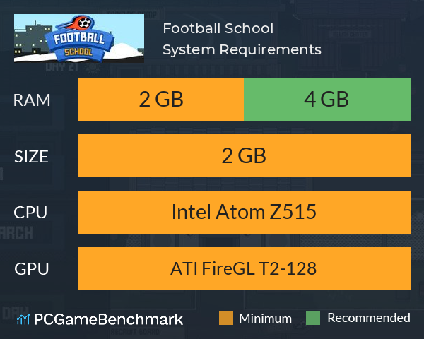 Football School System Requirements PC Graph - Can I Run Football School