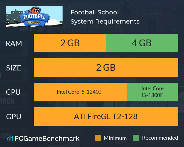 Football School System Requirements PC Graph - Can I Run Football School